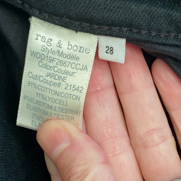 rag & bone Jane Super high waist ankle skinny jeans size 28 black - Picture 8 of 9